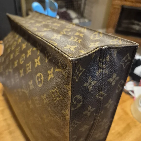 Louis Vuitton Brown Monogram Tote Bag - Picture 9 of 12